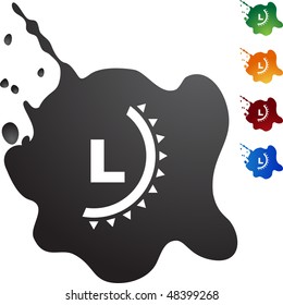 Botão da web do sistema de baixa pressão isolado em um fundo