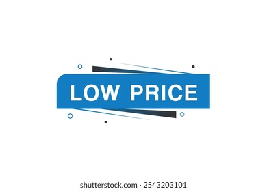 Elemento de Web de Plantilla de Anuncio de bajo Precio o anuncio. estilo plano de diseño de Vector.