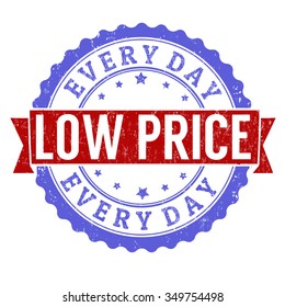 Low price grunge rubber stamp on white background, vector illustration