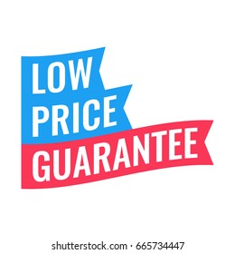 Low price guarantee. Badge vector on white background.