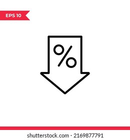 Low price icon vector. Discount sign