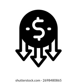 Ilustração de design de símbolo de vetor de ícone de preço baixo