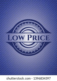 Low Price jean background. Vector Illustration. Detailed.
