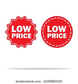 Low price label vector isolated illustration