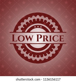 Low Price retro style red emblem