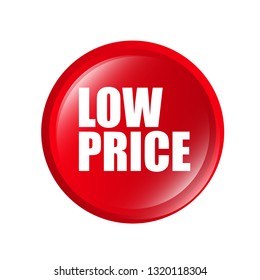 low price sticker,label, banner.red color
