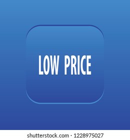 Low price vector button, web design element