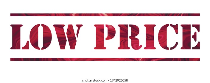 low price Vector stamp. White isolated