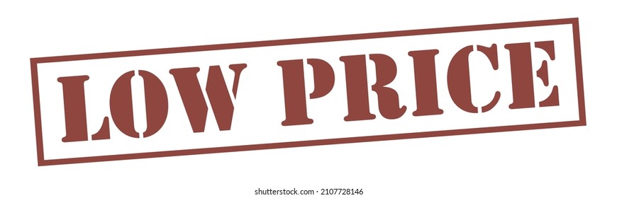 LOW PRICE Vector stamp. White isolated
