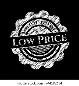 Low Price written with chalkboard texture