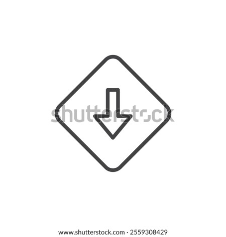 Low priority icon Logo symbol outline set