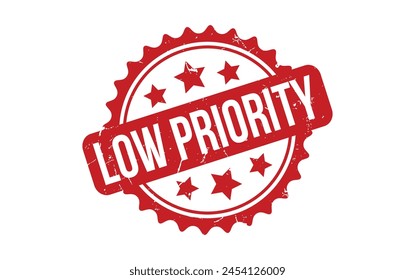 Low Priority rubber grunge stamp seal vector