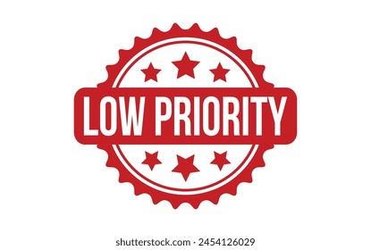 Low Priority rubber grunge stamp seal vector