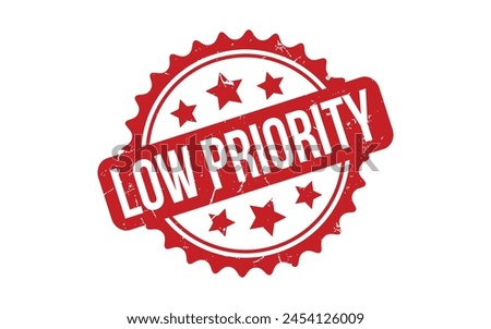 Low Priority rubber grunge stamp seal vector