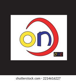 low quality logo design(onc). vector illustration.