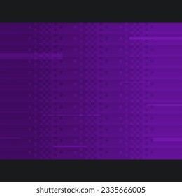 Low Resolution Pixelated Dithered Purple Gradient with Scanlines and Signal Noise, Black Border Frame