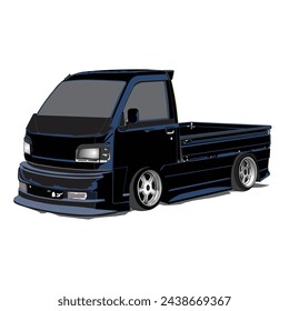 Low Rider Pickup Car Futura Vector