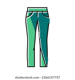 low rise pants apparel color icon vector. low rise pants apparel sign. isolated symbol illustration