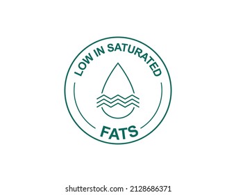 Low In Saturated Fat Vector Illustration 