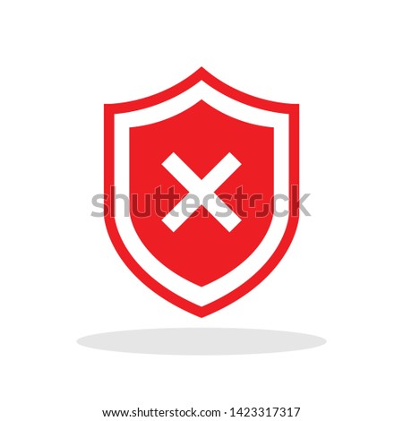Low security icon in trendy flat style. Vulnerable security symbol for your web site design, logo, app, UI Vector EPS 10. 