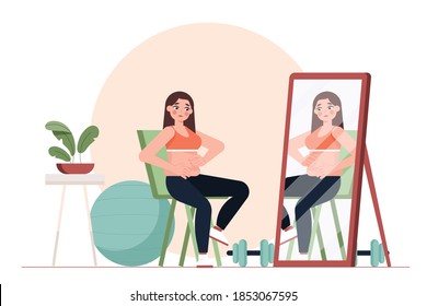 Low Self Esteem Abstract Vector Design Illustration