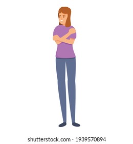 Icono de baja autoestima. Caricatura del icono vectorial de baja autoestima para diseño web aislado en fondo blanco