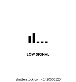 low signal icon vector. low signal sign on white background. low signal icon for web and app