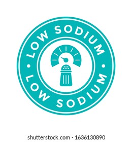 Low sodium badge or logo vector template.