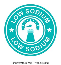 Low sodium badge or logo vector template.