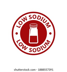 Low Sodium Badge Vector Logo Design. Suitable For Food, Health And Product Label