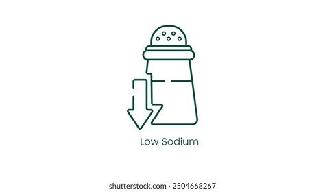 Low Sodium Certification Vector Illustration Icon