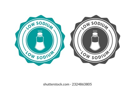 Ilustración del logotipo de diseño de bajo contenido de sodio