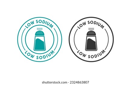 Ilustración del logotipo de diseño de bajo contenido de sodio