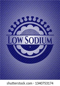 Low Sodium emblem with denim texture