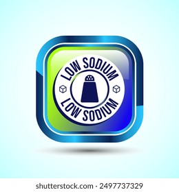 Ilustración de diseño de Botón de icono de sodio bajo