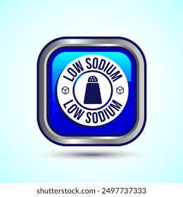 Ilustración de diseño de Botón de icono de sodio bajo