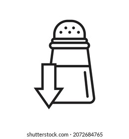 Low Sodium Icon Design Vector Illustration