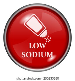 Low Sodium Icon. Internet Button On White Background. 