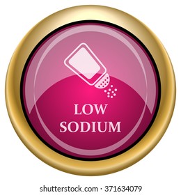 Low sodium icon. Internet button on white background. EPS10 vector.