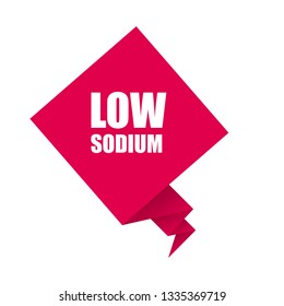 Low sodium label - sign, stickers.