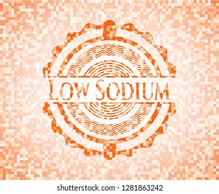 Low Sodium orange mosaic emblem