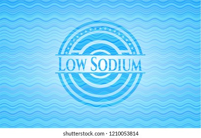 Low Sodium water representation badge background.
