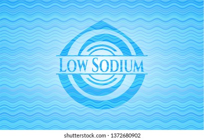 Low Sodium Water Wave Concept Style Emblem.