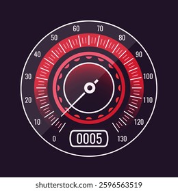 Low speed measuring dashboard dial