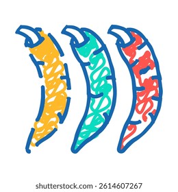low spicy pepper food taste doodle icon sketch vector. low spicy pepper food taste sign. isolated symbol illustration