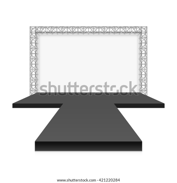 下段 バナー付き 金属トラスシステムベクターイラスト のベクター画像素材 ロイヤリティフリー