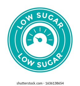 Low sugar badge or logo vector template.