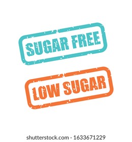 Low Sugar Sugar Free Grunge Labels Stock Vector (Royalty Free ...