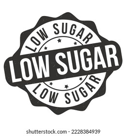 Low sugar grunge rubber stamp on white background, vector illustration