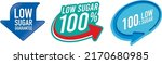 Low sugar guarantee icon signage badge